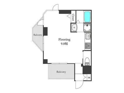 日神パレステージ駒場(ワンルーム/7階)の間取り写真