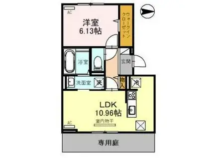 TOMORROW(1LDK/2階)の間取り写真