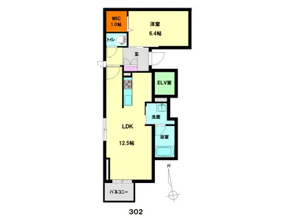 プロキシマ アルチェ(1LDK/3階)の間取り写真