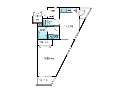 グリーンシンフォニー(1K/3階)の間取り写真