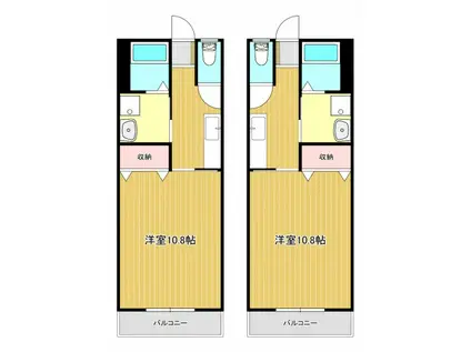 フォレスト半田(1K/3階)の間取り写真