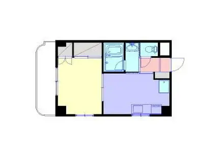 グリーンハイツ(1DK/1階)の間取り写真