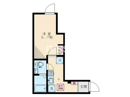 ネクストグランデ中村橋(1K/1階)の間取り写真