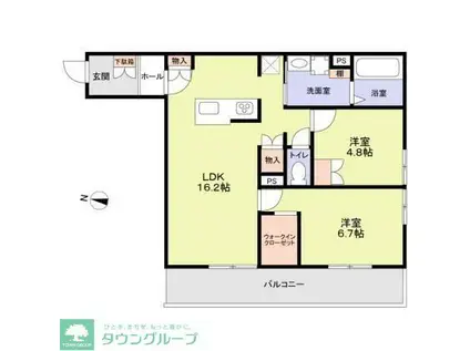 CERISIER(2LDK/3階)の間取り写真