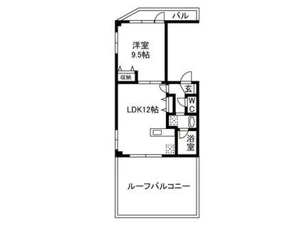 菅野ビル(1LDK/5階)の間取り写真