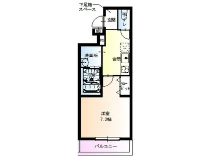 フジパレス三津屋VI番館(1K/2階)の間取り写真