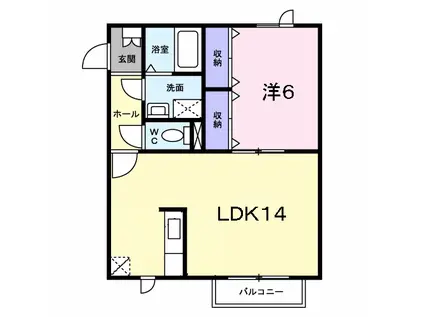 ビサイドパーク・和III(1LDK/1階)の間取り写真