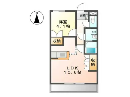 フェアリーII(1LDK/2階)の間取り写真