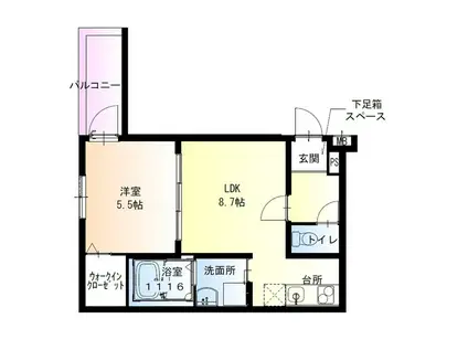 フジパレス西湊III番館(1LDK/3階)の間取り写真