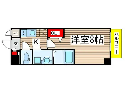 エスリード上前津エアスタ(1K/5階)の間取り写真