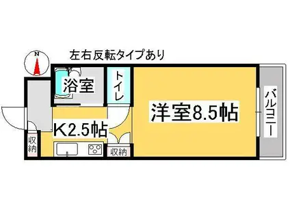 厚生シティハイツ(1K/3階)の間取り写真