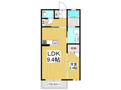 サンクベル(1LDK/1階)の間取り写真