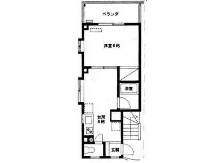 シーサイド安善(1DK/3階)の間取り写真