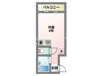 ボナールマメゾン(ワンルーム/3階)の間取り写真