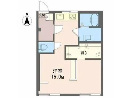 グランメール ダンA・B・C・D(ワンルーム/1階)の間取り写真