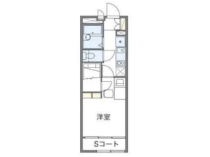 レオパレスLOREA(1K/2階)の間取り写真
