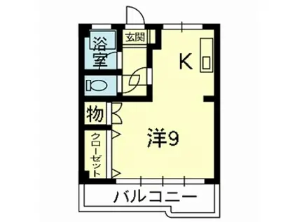 エトワール(1K/2階)の間取り写真