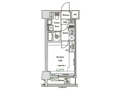 ラフィスタ金町(1K/2階)の間取り写真