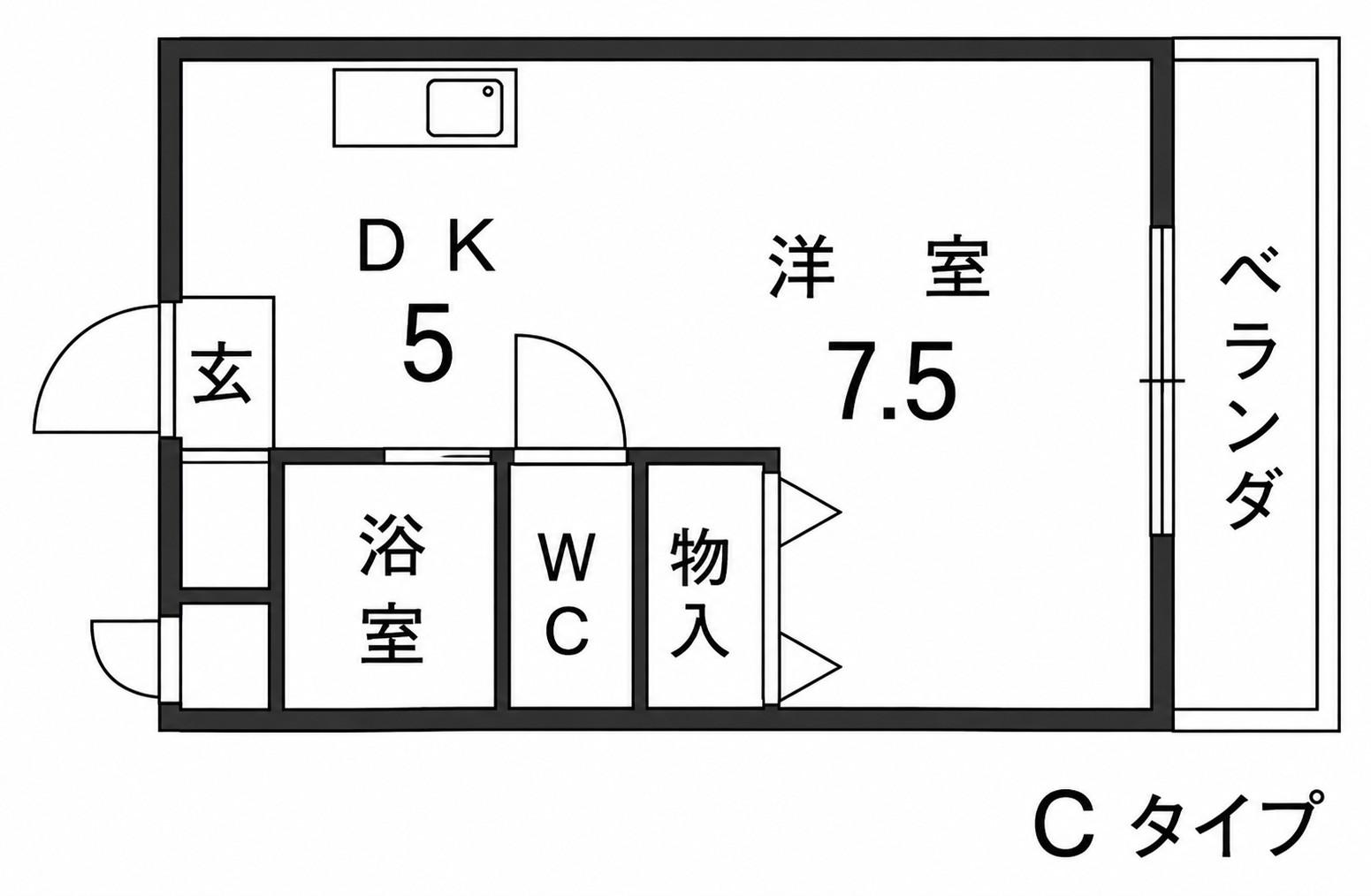 アイディール・アザレア(1K/4階)の間取り写真