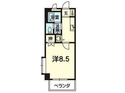 エクセレント池田(1K/2階)の間取り写真
