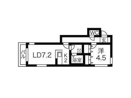 アヴァンツァーレ(1LDK/3階)の間取り写真