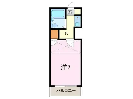レオパレス・テック(1K/1階)の間取り写真