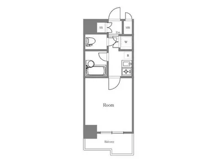ルーブル五反田弐番館(1K/4階)の間取り写真