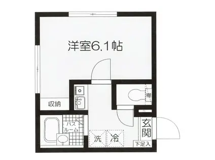 フェリーチェ小竹向原(1K/2階)の間取り写真