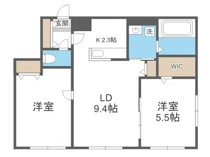 しののめムトウ(2LDK/3階)の間取り写真