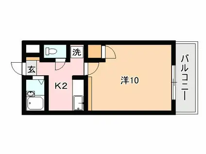 シェソワ(1K/8階)の間取り写真