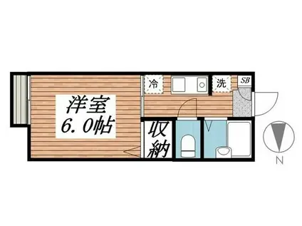 グランソレイユ(1K/2階)の間取り写真