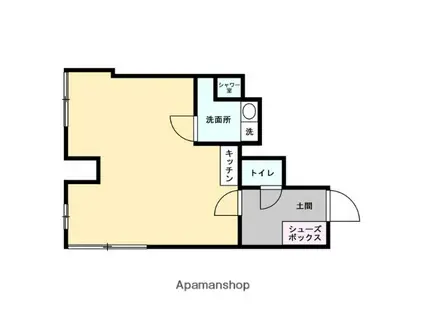 ベルモント山手西(ワンルーム/3階)の間取り写真