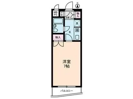 セザール清瀬中央公園(1K/2階)の間取り写真