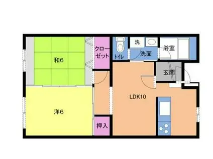 ユーワイハイツ上永谷(2LDK/3階)の間取り写真