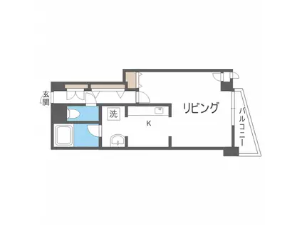 コートロティ円山(1K/2階)の間取り写真