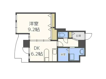 GRAZIO日本一(1DK/4階)の間取り写真