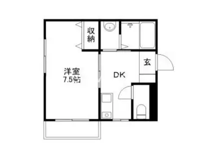 ラフィーネ内山下(1K/3階)の間取り写真