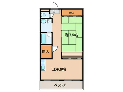 エントピア嵐山(1LDK/4階)の間取り写真