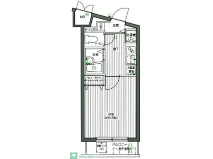 グランドガーラ渋谷(1K/4階)の間取り写真