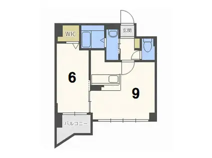 FEUILLESVERTESAJ(1LDK/7階)の間取り写真
