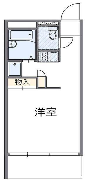 レオパレスねむの木(1K/2階)の間取り写真