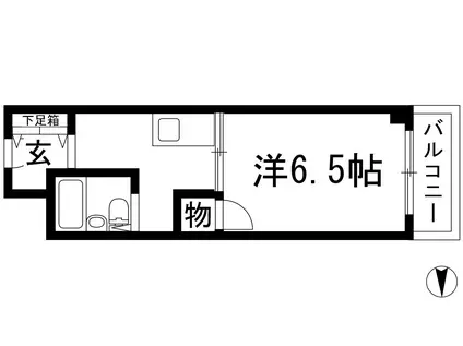 シャンティー池田(1K/3階)の間取り写真