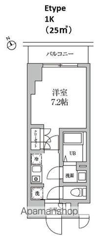 レジディア日本橋馬喰町II(1K/14階)の間取り写真