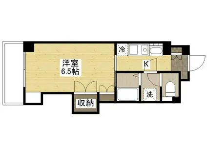 KSB 祇園(1K/7階)の間取り写真