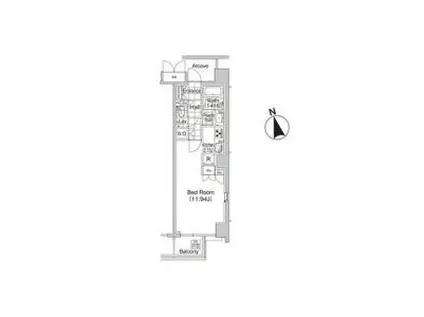 LGENTE VALU 麻布十番(ワンルーム/6階)の間取り写真