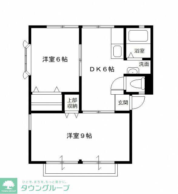 シティハイツ(2DK/2階)の間取り写真