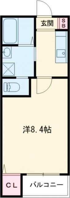 ブラン荒井A棟(1K/3階)の間取り写真