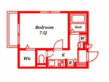 ブリーズ富岡(1K/2階)の間取り写真