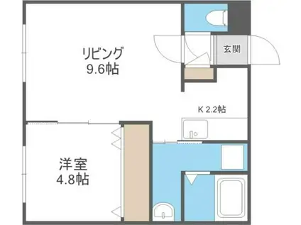 癒禅N11(1LDK/1階)の間取り写真