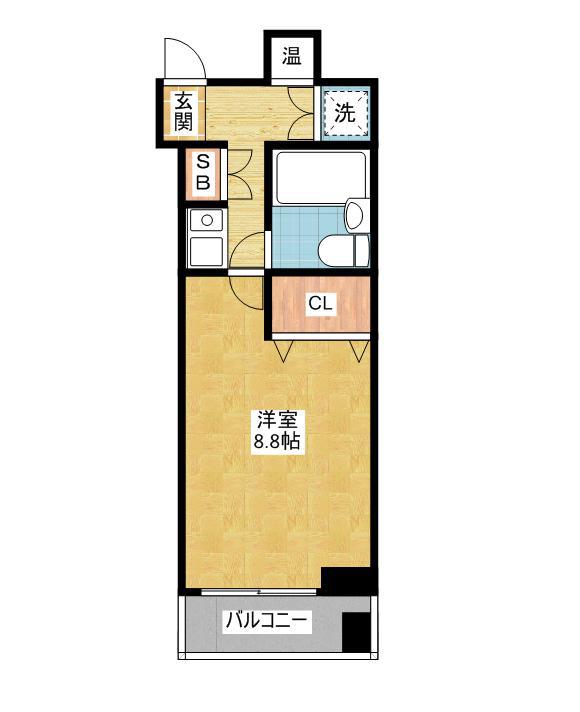ラウムズ富士見町(1K/5階)の間取り写真